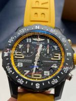 Clone Breitling Endurance Pro Black Face Yellow Rubber Strap Swiss Quartz Watch 